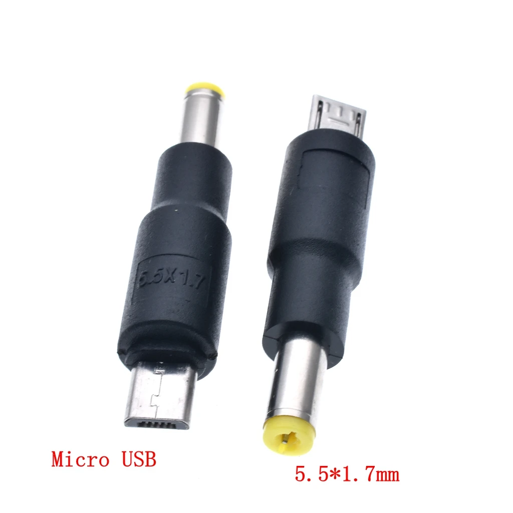 5 Pin Micro USB Male to DC 3.5*1.35 5.5*2.1 2.5 4.8*1.7 mm Power Plug Charging Connector Adapter for Phone Laptop tablet