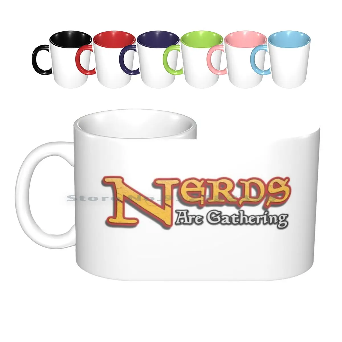 Nerds Are Gathering-Spoof Ceramic Mugs Coffee Cups Milk Tea Mug Magic Jace Game Collectibles Spoof Pop Culture Dork Nerd Geek