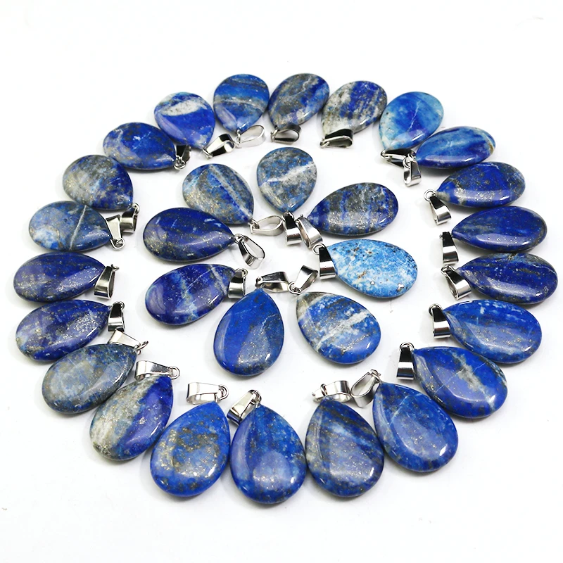 Natural Lapis Lazuli Waterdrop - Jewelry Making Metal Supplies ulasan dan harga