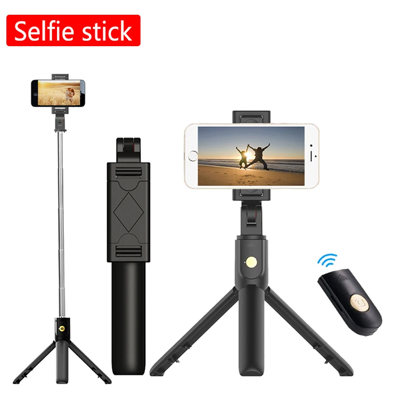 Wireless Bluetooth Selfie Stick Tripod Foldable Bracket for Xiaomi Redmi Huawei iPhone 12 Samsung Smartphone Android ios Holder