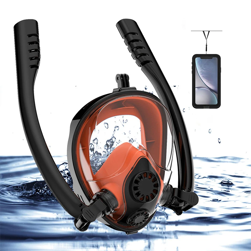 

Anti-fog Diving Mask Waterproof Phone Case Combination Package Hot Selling Explosion-proof Children's Adult Snorkeling Mask