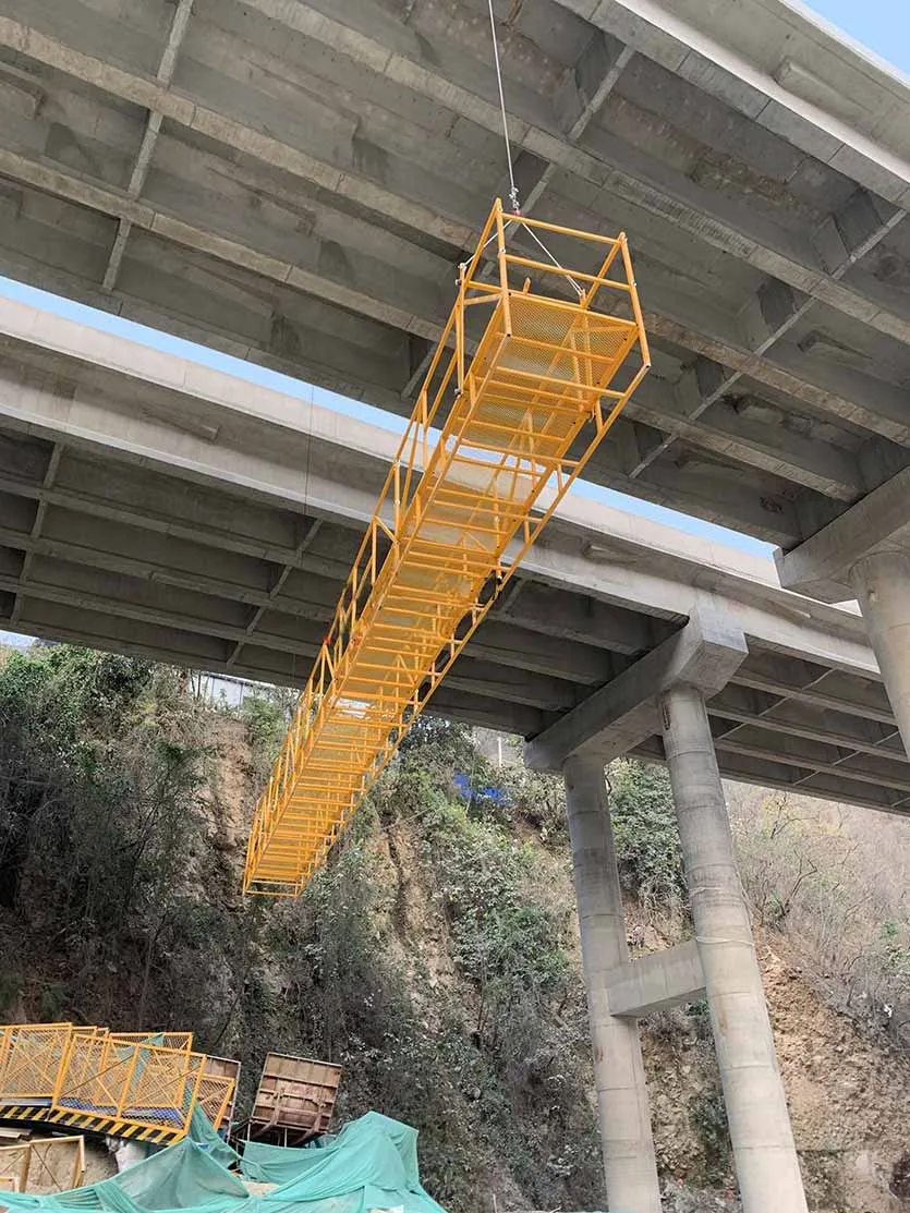 Below bridge water proof concrete painting spraying coating blasting scaffolding