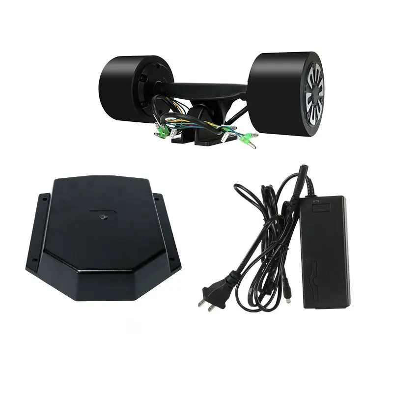 Dupla unidade de skate elétrico controle remoto scooter peças caminhões motor roda controle carregador bateria diy skate elétrico