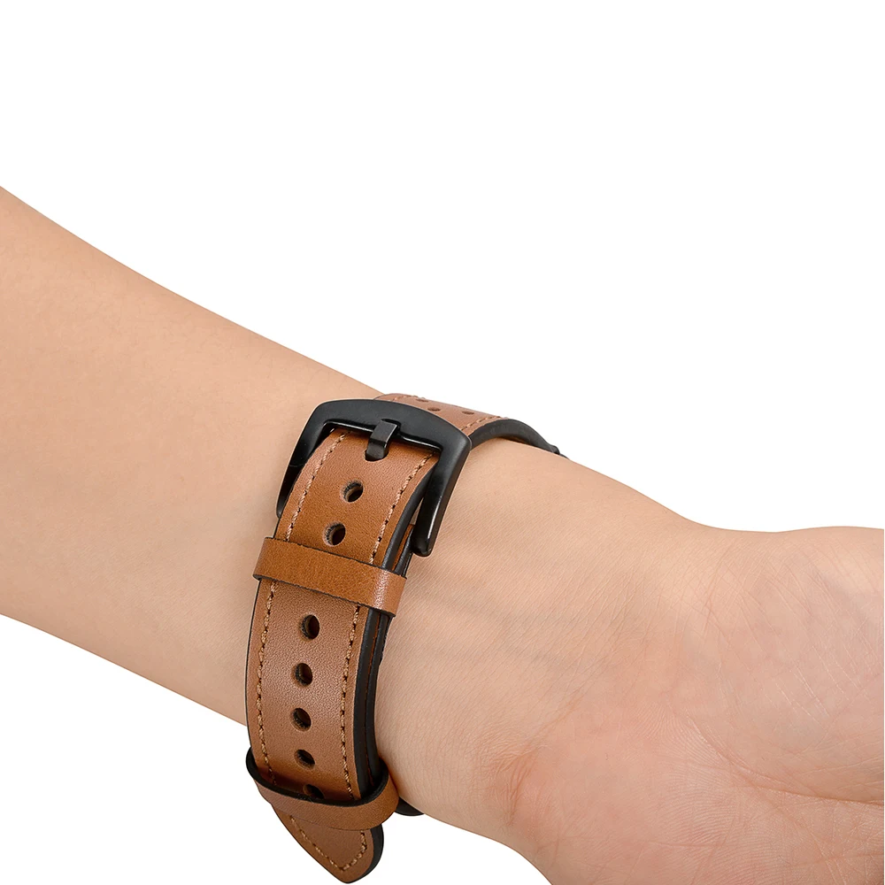 Pulseira de couro genuíno para OPPO Smart Watch, pulseira macia, pulseira de substituição, 46mm Band, acessórios