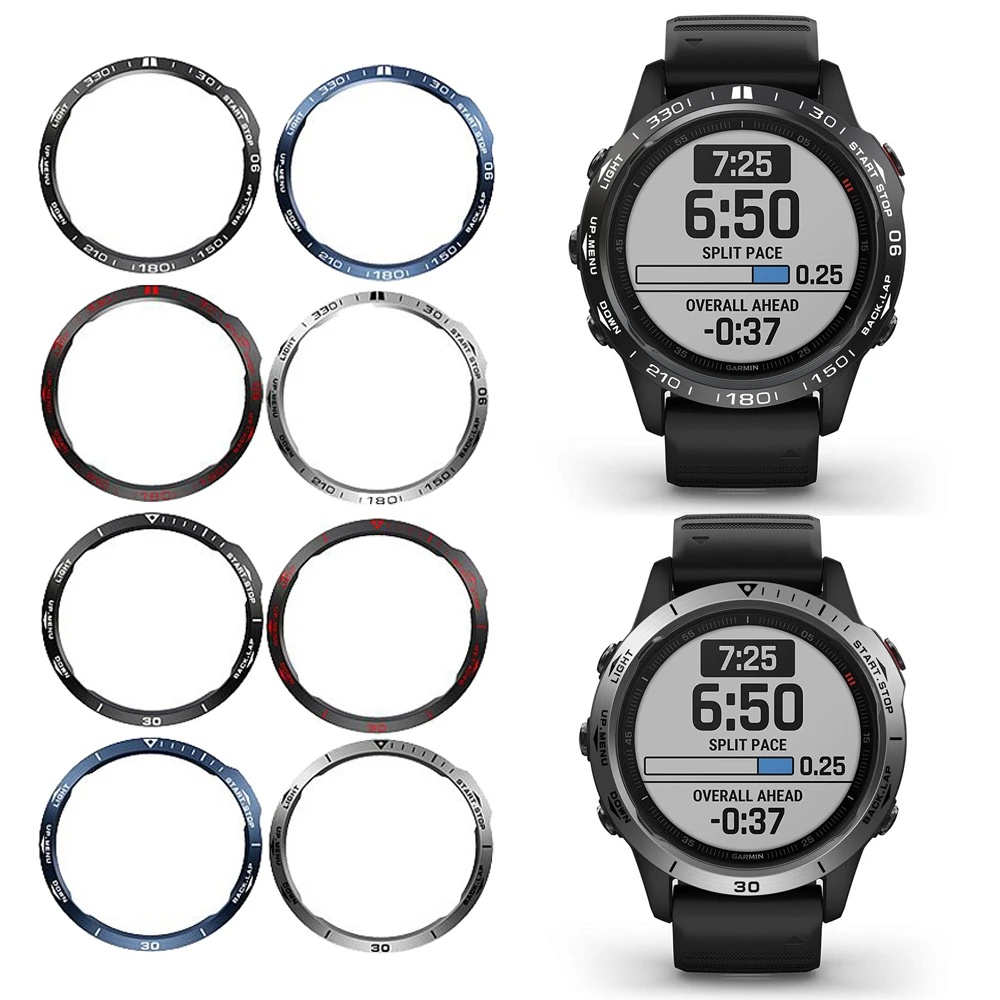 معدن الحافة حلقة الإطار الزمني الزجاج واقي للشاشة غطاء ل Garmin Fenix 6/6S/6X برو الشمسية الياقوت ساعة ذكية واقية