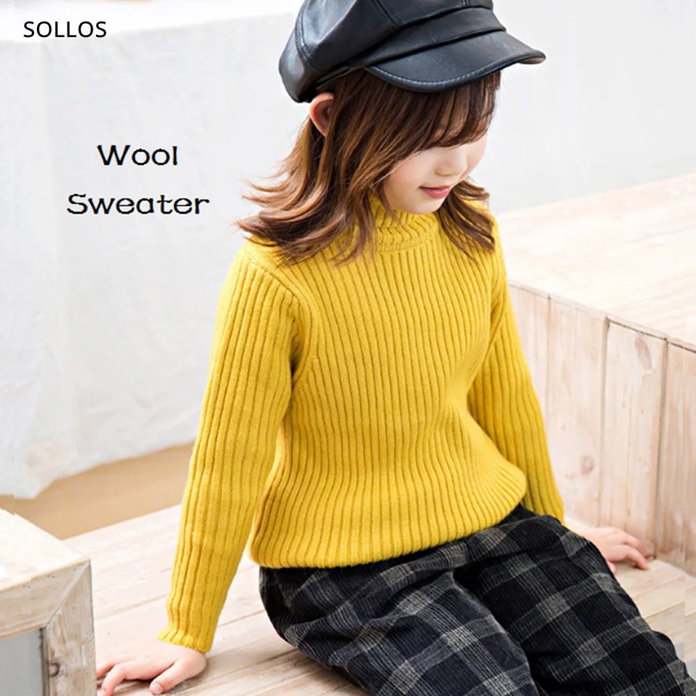 

wool sweater 2023 high collar jumper boys kids clothes girls sister winter boutique outfits girl fall couple clothes christmas