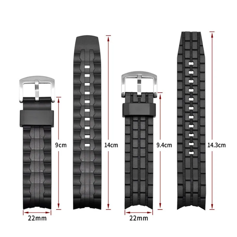 Watch Band for Casio Edifice Series Strap EF-550/EF523 Rubber Straps for Casio EF550 Diving Sport Watchband Wristband Bracelet