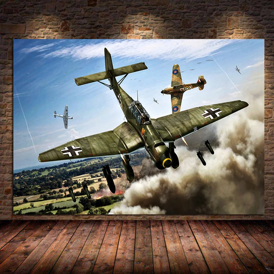 

Bomber And Fighter ww2 Air Battle War DIY Diamond Painting Full Drill Embroidery Needlework Mosaic Cross Stitch Home Decor