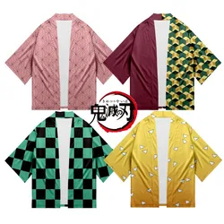 Anime Demon Slayer Kimetsu No Yaiba Kamado Tanjirou Agatsuma Zenitsu Tomioka Giyuu Kamado Nezuko Kimono Uniforms Cosplay Costume