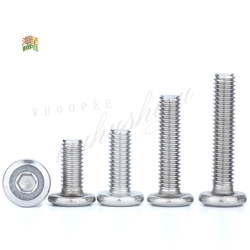 2-20pcs Down Side Screw [M4 M5 M6 M8] 304 Stainless Steel Hypotenuse Flat Head Hex Drive Furniture Screws