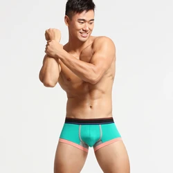 New SEOBEAN Mens Low Rise  Cotton Sexy Boxer Trunk Underwear