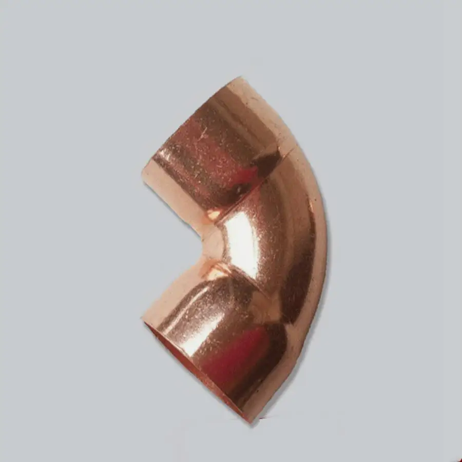 

19mm Inner Dia x1mm Thickness Scoket Weld Copper End Feed 90 Deg Elbow Coupler Plumbing Fitting Water Gas Oil