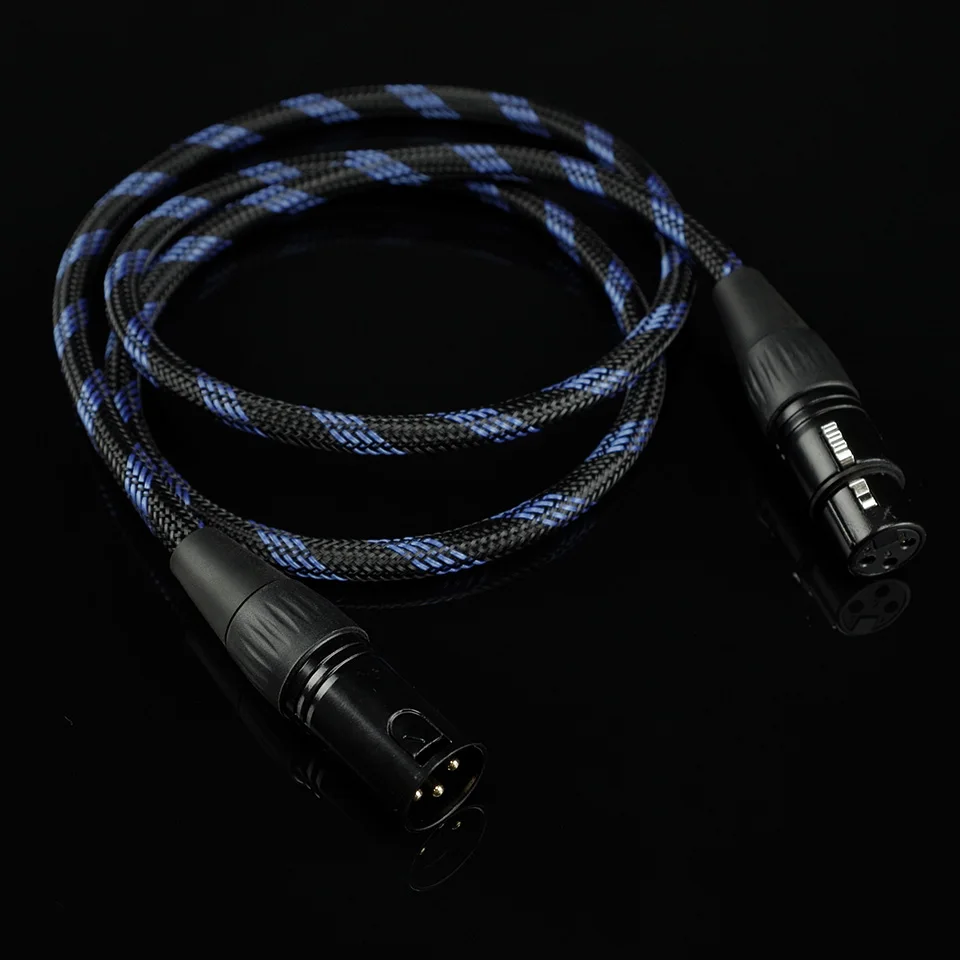 hifi Nylon Braided XLR Cable Male to Female M/F 3Pin jack Extension Cable For Microphone Mixer 1m 1.8m 3m 5m 10m 15m