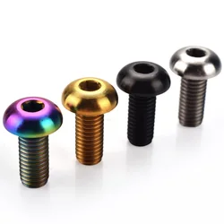 M5*12mm Ti Titanium Alloy Bicycle Bottle Cage Holder Screws MTB Mountain Road Bike Cycling Bike Water Cage Rack Colorful Bolts