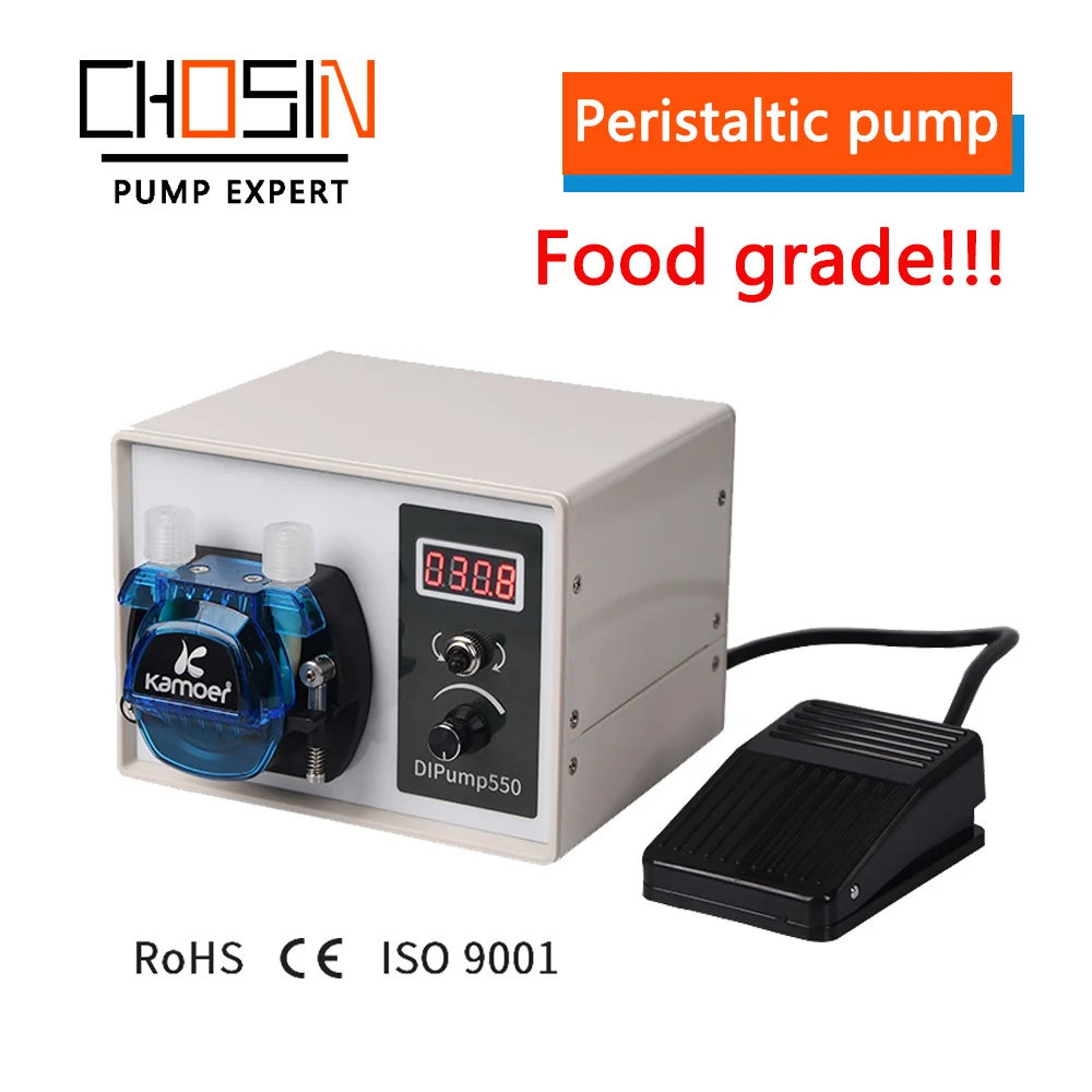 Intelligent peristaltic pump, small food-grade circulating self-priming large flow pump, automatic water pump, 220v DC pump