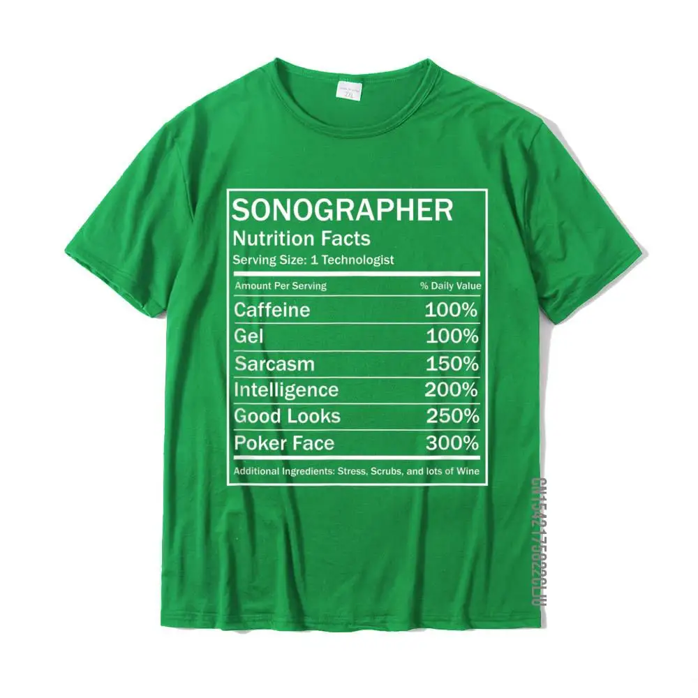 Funny Ultrasound Tech Sonographer Radiology Nutrition T-Shirt Top T-Shirts Tees For Men New Arrival Cotton Design T Shirt