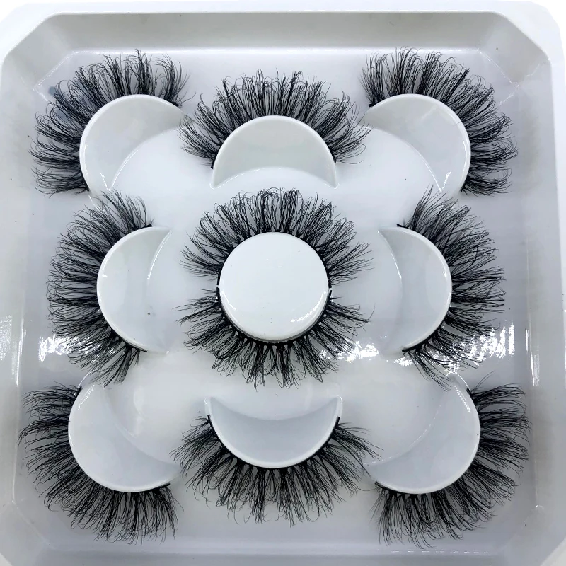 5 Paar flauschige Wimpern 8–25 mm 3D-Nerzwimpern lange dicke natürliche falsche Wimpern Großhandel Wimpern Anbieter Make-up Nerzwimpern – Detail 30