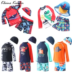 Bathing Suit Kids Long Sleeve Children's Swimwear and Swimming Trunks for Boys UV Protection Beach Rash Guard Big Boy 12 Years