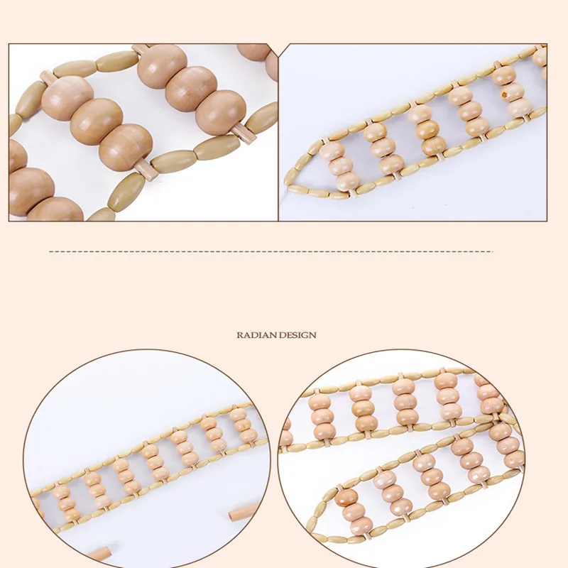 1Pcs Easy To Carry Wood Massage Roller Handmade Therapy Massager Massage Roller Rope  Massager Tool For Body Muscle Pain Relief