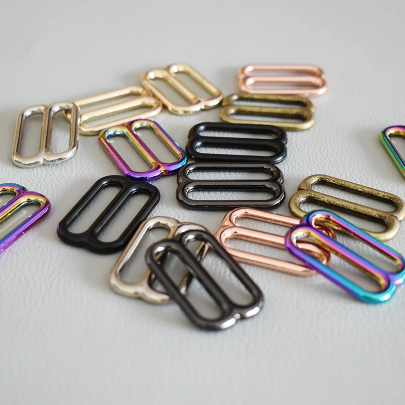 100 Pcs/Lot DIY dog collar Adjuster Slider for 25mm Webbing Adjustment DIY Accessories High Quality Plated Metal-seven color