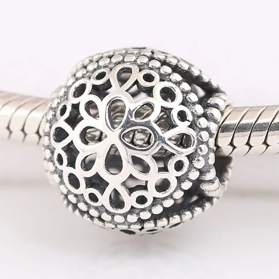

Girls Bracelets Bead Silver DIY Jewelry Openwork Lucky Clover Charms fit Lady Bracelet Bangle