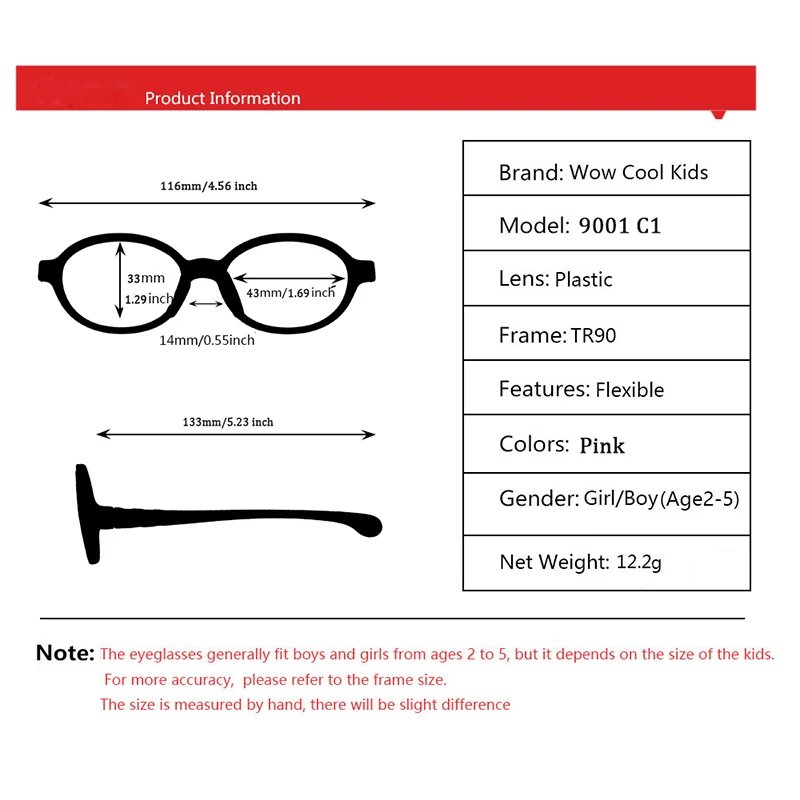 Kirka Optical Children Glasses Frames TR90 Flexible Kids Silicone Glasses Baby Eyeglass Kids Rubber Glasses Pink Unisex