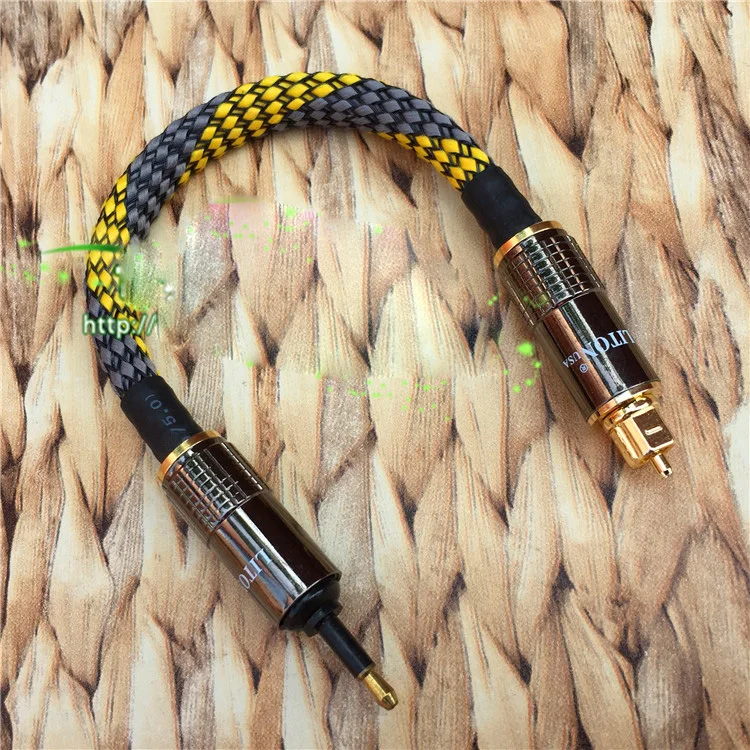 Cable de Audio de fibra óptica, reproductor Digital sin pérdidas, cuadrado a Redondo, 3,5mm, para D50, D100, PHA-3, HDVD800