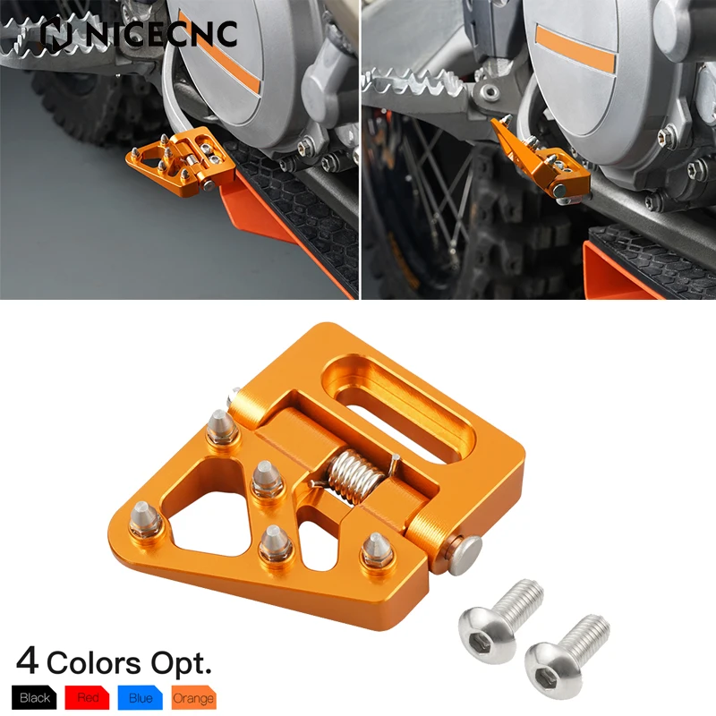 NICECNC Folding Rear Brake Pedal Step Tip Plate For KTM EXC XC XCF XCW SX SXF EXCF TPi 6D 125 200 250 300 350 400 500 2004-2023