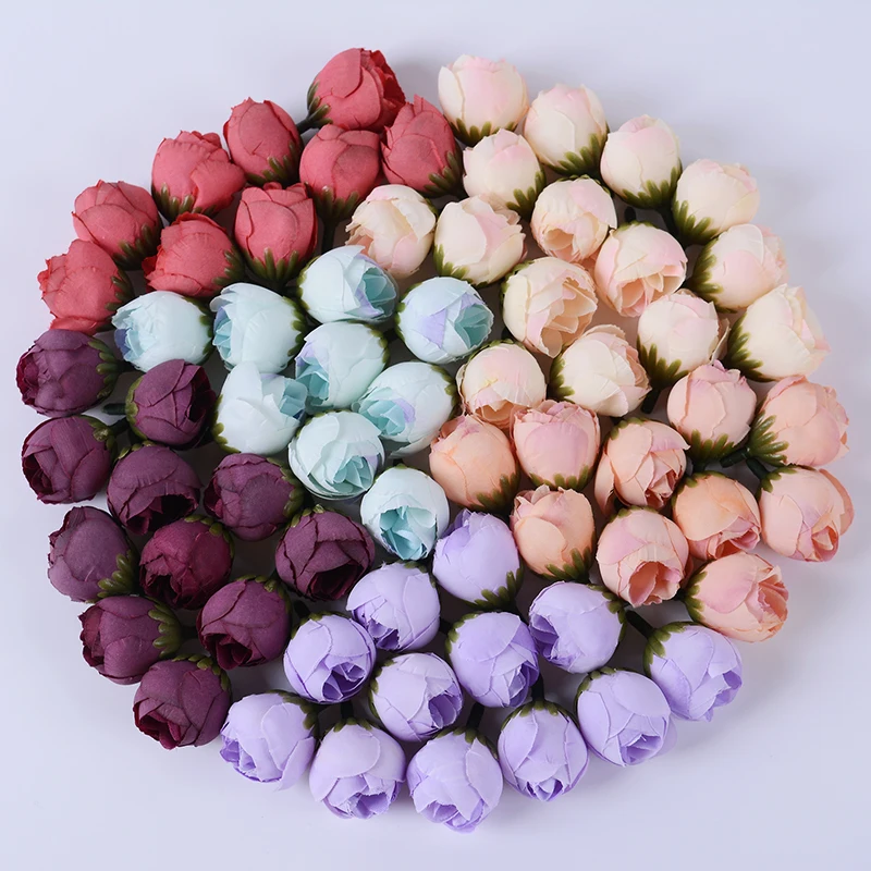 20 Stücke 3 cm Seidenrosen Künstliche Blumen Wohnkultur Sommer Hochzeit Dekoration Gefälschte Blumen Braut Carfts Kranz Geschenke Zubehör