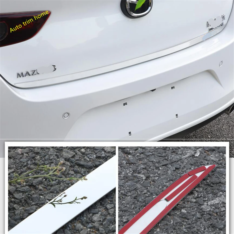 

Rear Trunk Tailgate Door Strip Streamer Lid Panel Decor Cover Trim Fit For Mazda 3 2019 - 2022 Car Exterior Modified Accessories