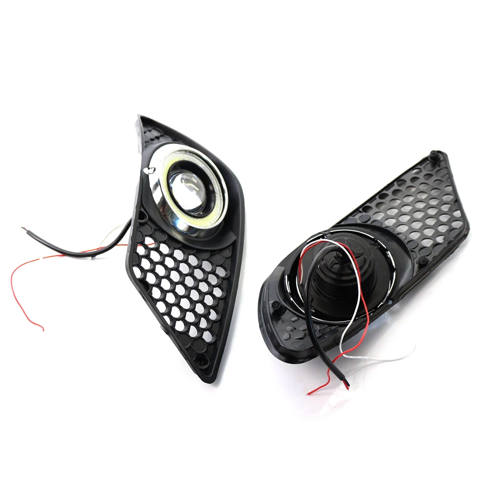1Pair Car Front Bumper Fog Light Grill with lights For MERCEDES BENZ C-Class W204 C200 C230 C250 C300 C350 2008 2009 2010 view 4
