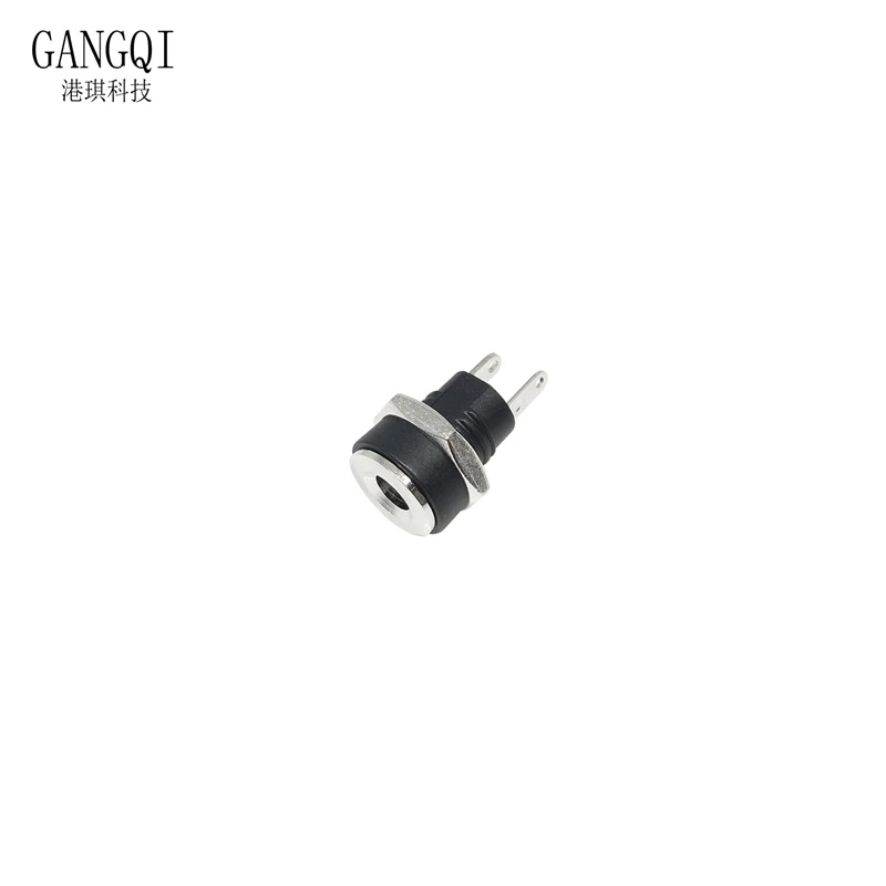 10Pcs DC-022B or DC Power Supply Jack Socket Female Panel Mount Connector 5.5mm 2.1mm Plug Adapter 2 Terminal Types 5.5x2.1