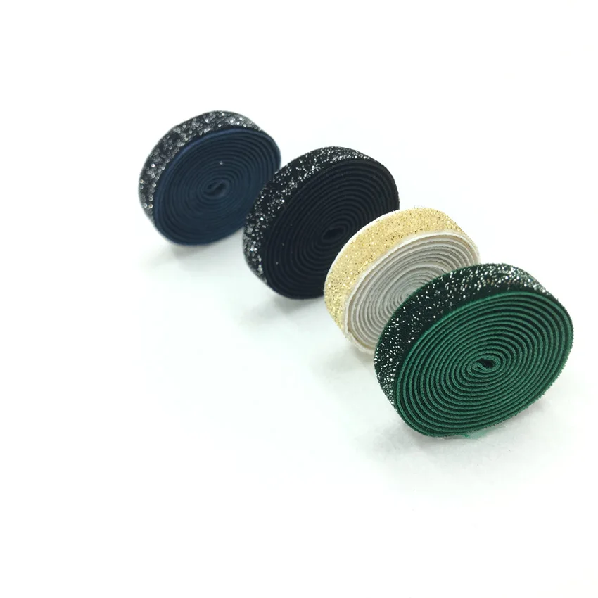 

10-40mm No Elastic Velvet Glitter Ribbon Wedding Party Decoration Handmade Ribbon Gift Wrapping Bowknot DIY Christmas Webbing