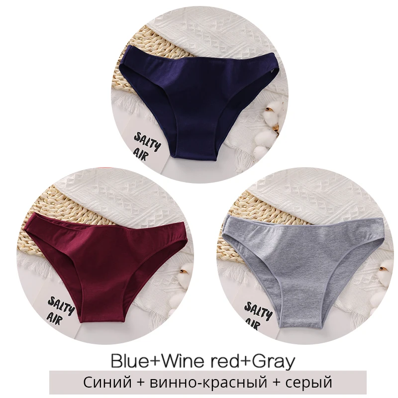 3 Teile/satz Baumwolle Unterwäsche Frauen M-2XL Bequeme Höschen Damen Plus Größe Unterhose Einfarbig Schriftsätze Weibliche Dessous