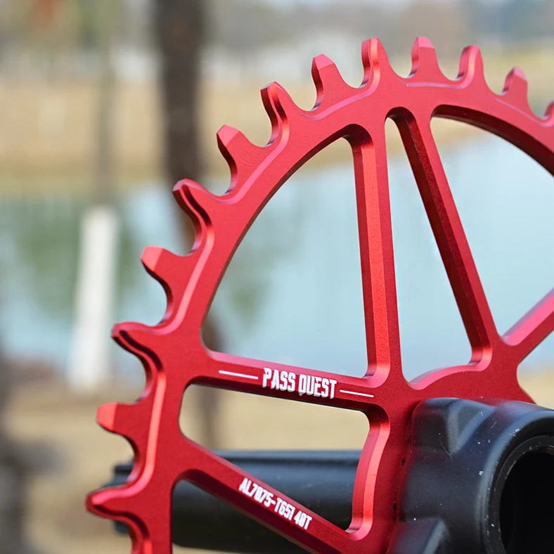 PASS QUEST SRAM Gx xx1 Eagle GXP Oval Mountain Bike Narrow Sprocket 30-44T Bicycle 0mm Offset Crank 7075 Aluminum