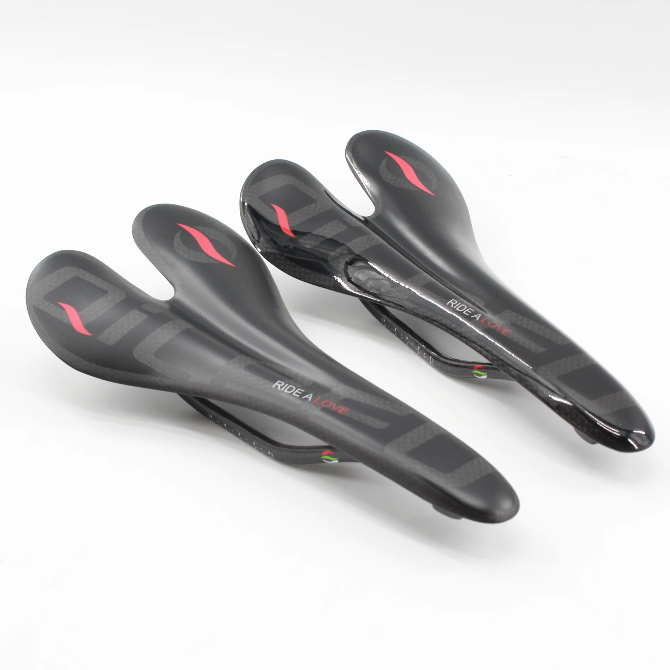 QILEFU-Mountain Bicycle Carbon Fiber Saddle Front Seat Gloss Matt Road Bike MTB Light Parts 3K Full Carbon New Light
