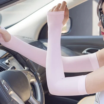 1 çift güneş koruyucu kol kollu uzun eldiven erkekler kadınlar güneş UV koruma el koruyucu kol kapağı açık kol isıtıcı yarım parmak