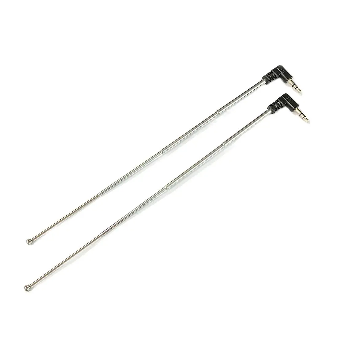 2pcs FM Radio Antenna Phone 3.5mm Connector Extensible Aerial HIFI Frequency Modulation Telescopic Antenna 240mm