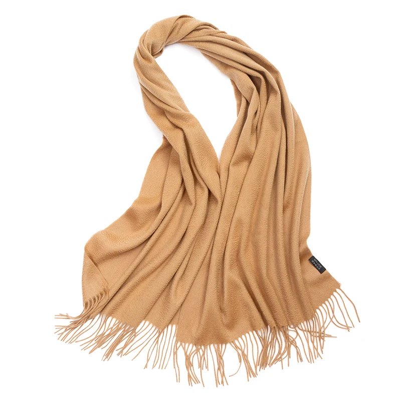 2021 luxury brand cashmere scarf soft women\'s solid color shawl new style of real cashmere in autumn and winter