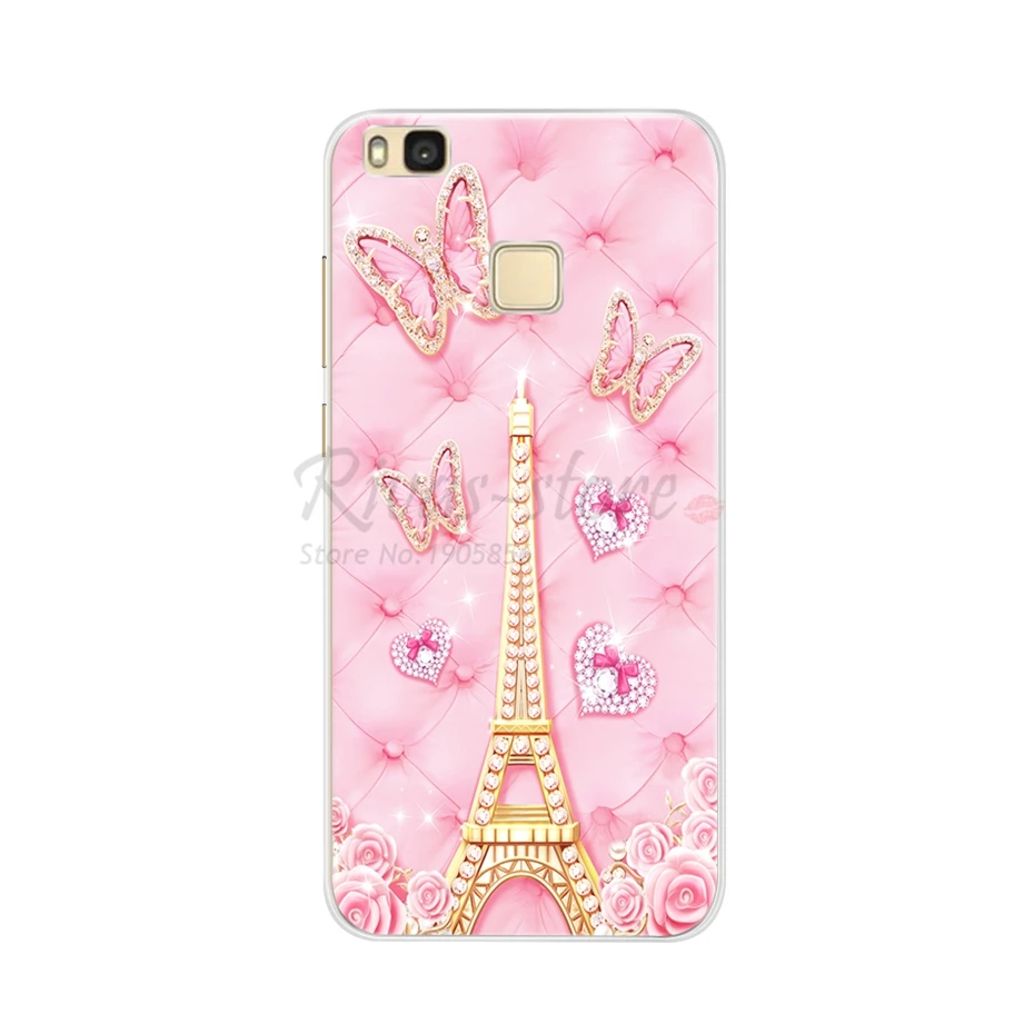 For Cover Huawei P9 Lite Case Cute Animal Black Silicon Soft TPU for Funda Huawei P9 Lite Case 2016 P 9 P9Lite Phone Back Cases