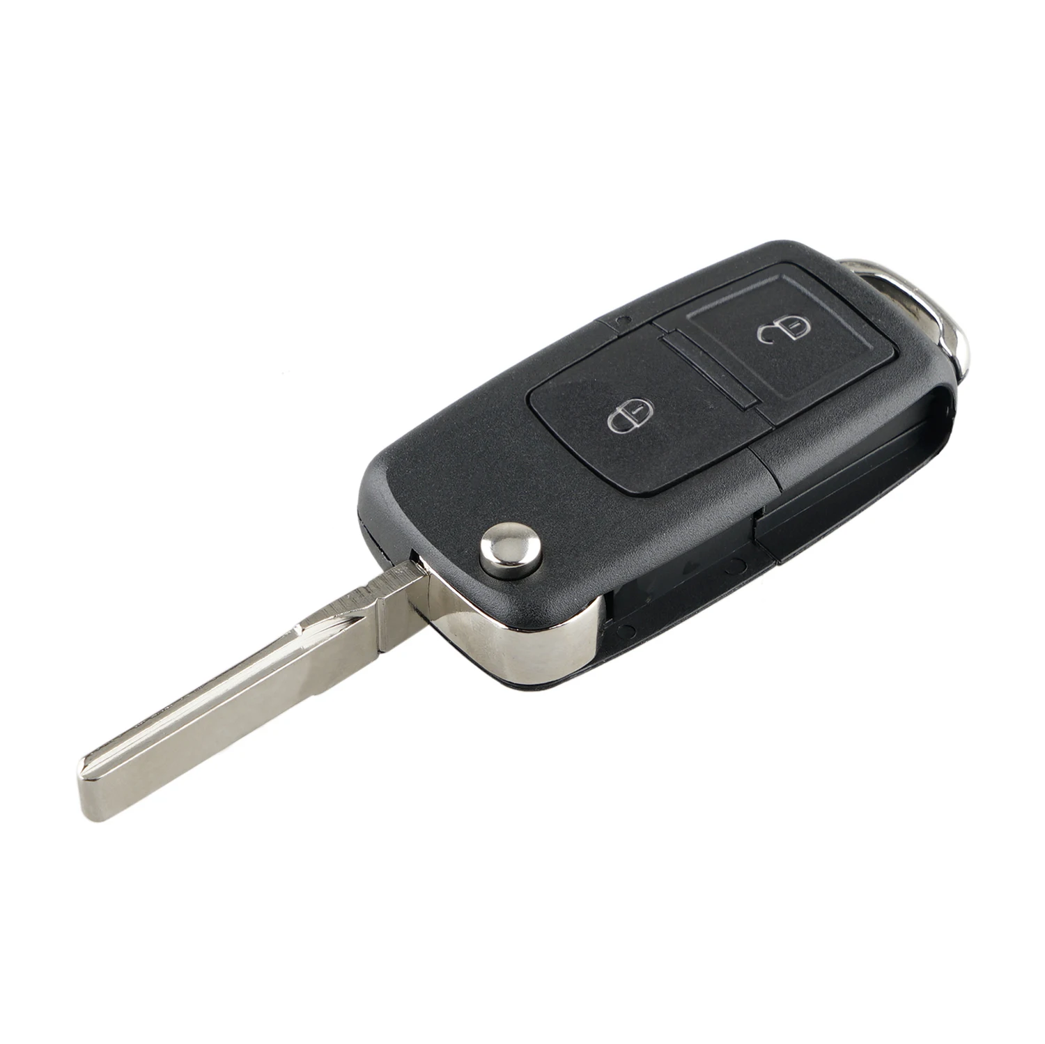 QWMEND Flip Car Key for SEAT AROSA CORDOBA IBIZA LEON TOLEDO VARIO 2002 2003 2004 Remote Key ID48 Chip 1J0 959753CT