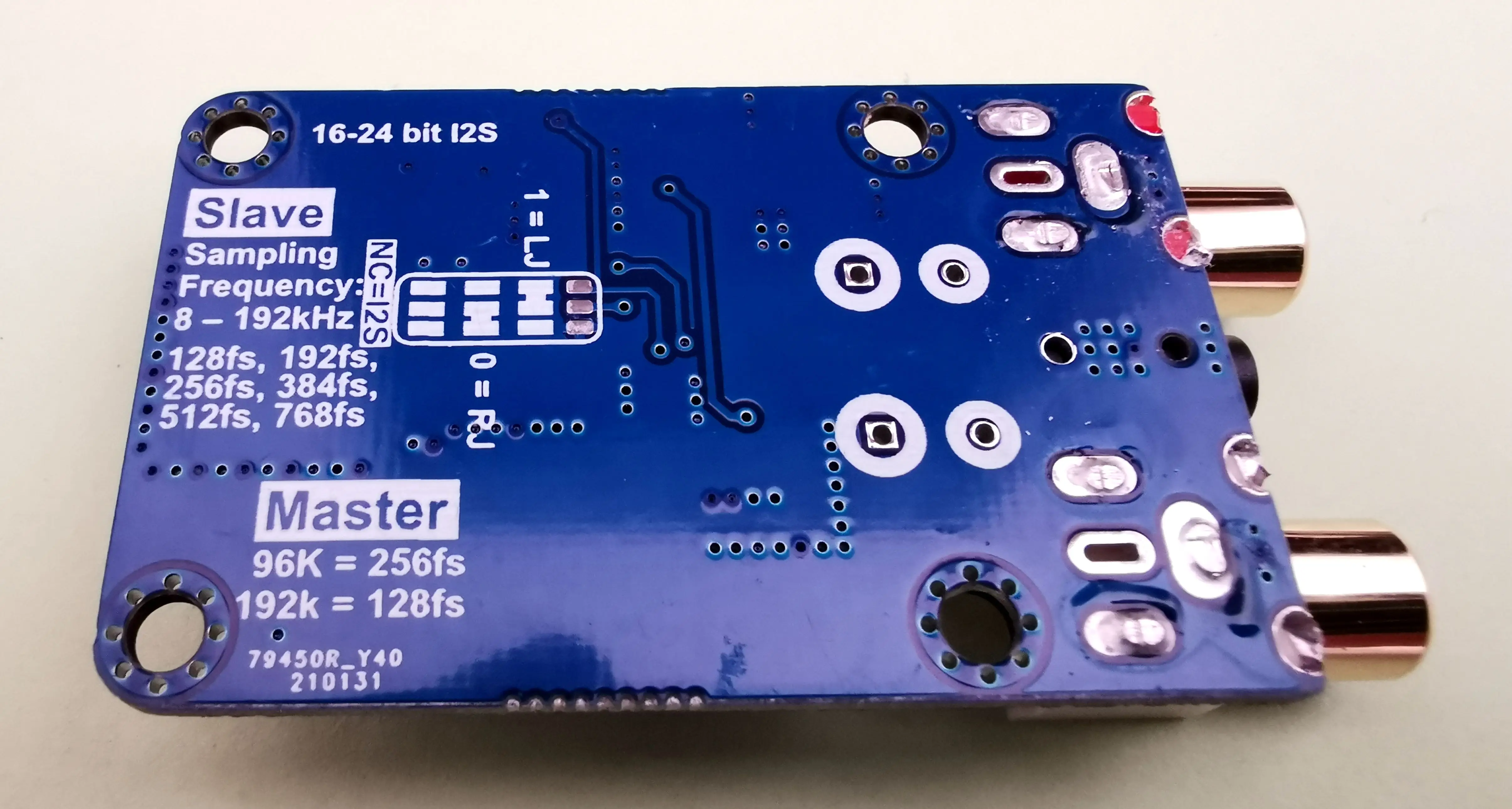 I2S ADC Audio I2S Capture Card Module Master-slave Mode Development Board 24BIT 192K 96K 48K