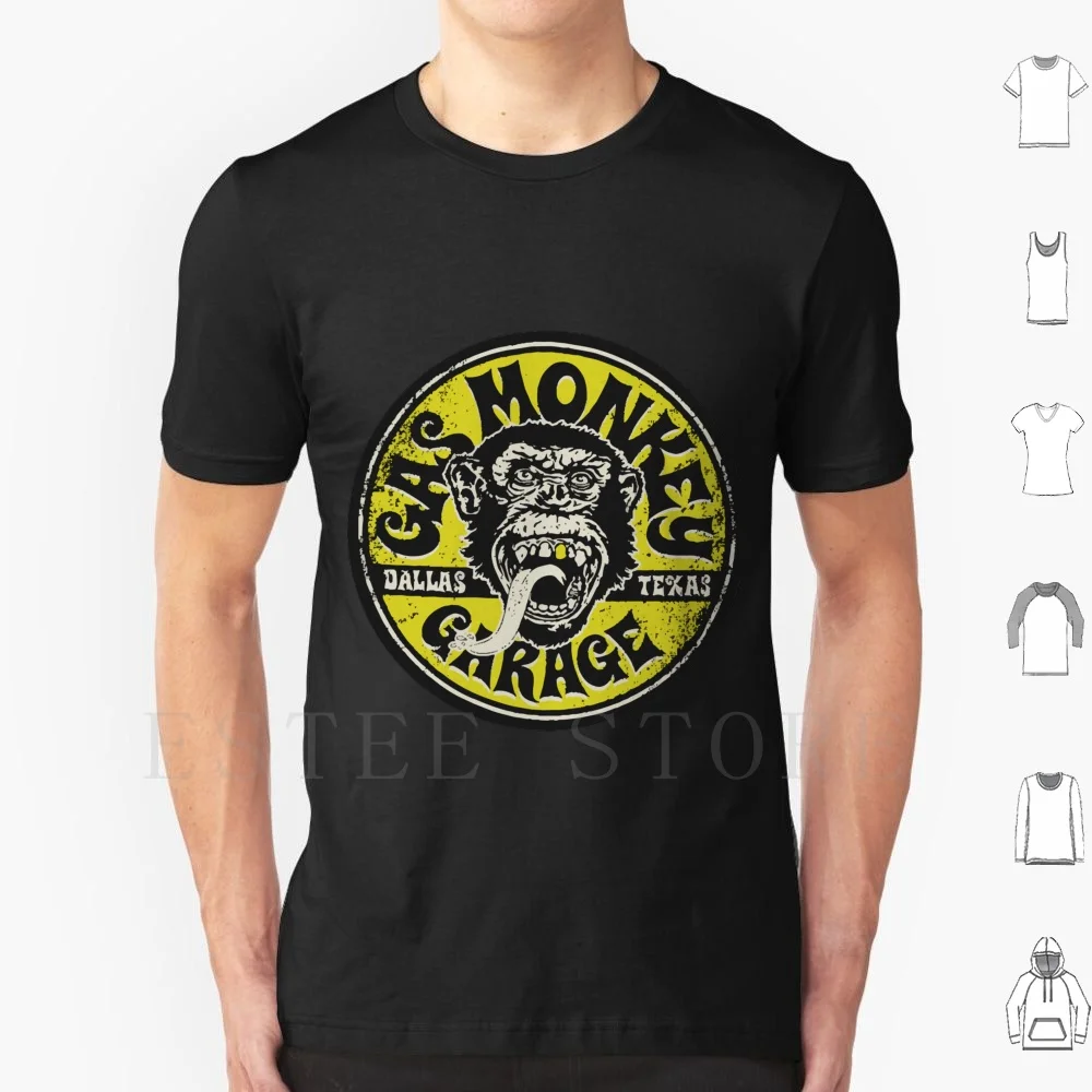 Golden Monkey T Shirt Print Cotton Shop Car Mechanic Beer Illustrator Auto Tuning Racing Race Cool Fun Gold Teeth Logo Round