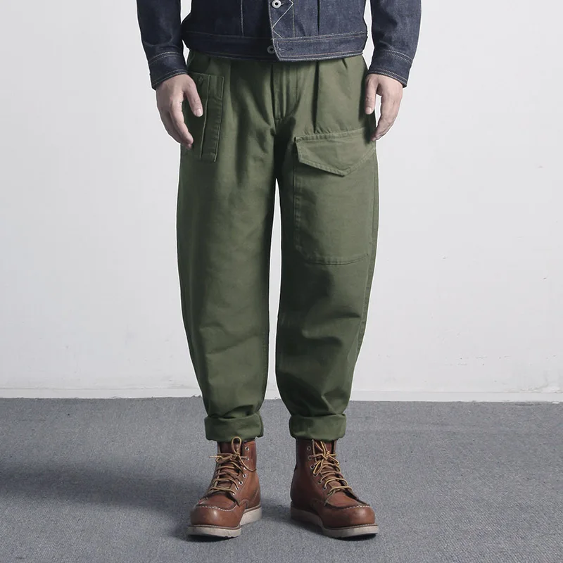 Pantalones Cargo de estilo militar para hombre, pantalón holgado de algodón de 10 Oz, Estilo Vintage OG107, NC-0002