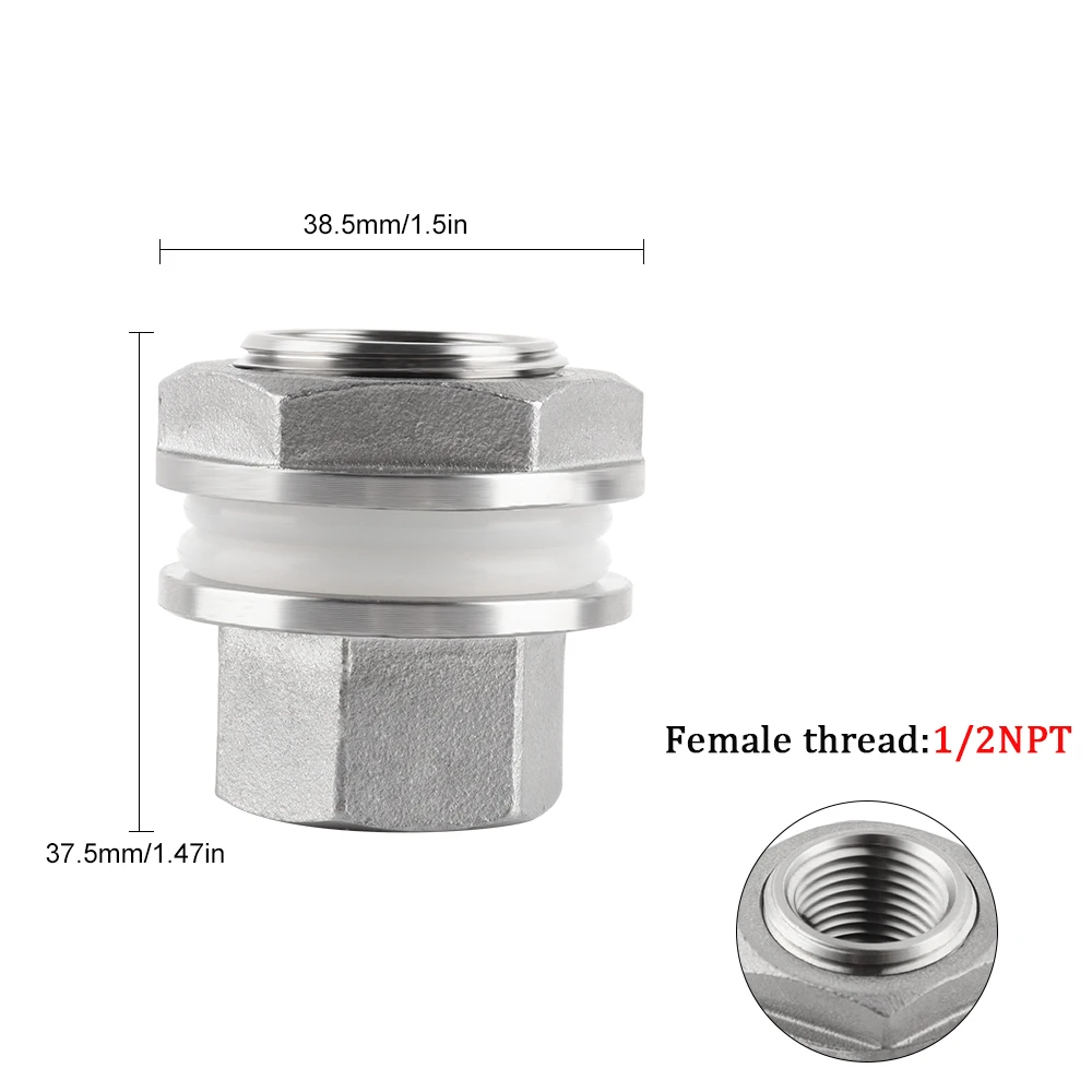 Heavy Duty Weldless Bulkhead 1/2\