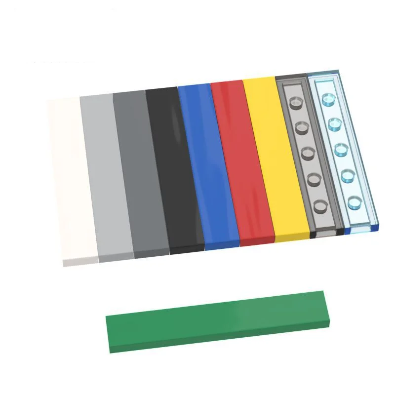 

10 PCS Bricks Parts DIY Building Blocks Figure Bricks Smooth 1x6 Tile with Groove Compatible With Logo Educational Toys for Kids