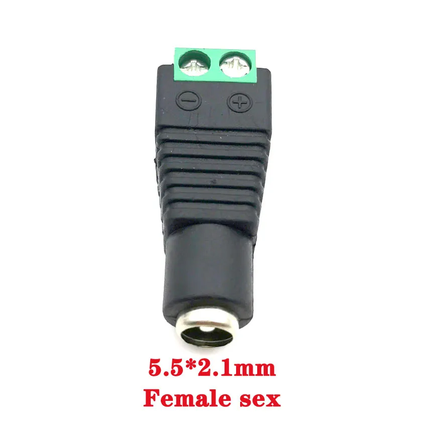 2 Stück weibliche + 2 Stück männliche DC-Stecker 5,5 x 2,1 mm 5,5 x 2,5 mm 3,5 x 1,35 mm Stromanschlussadapter für LED-Streifen – Detail 7
