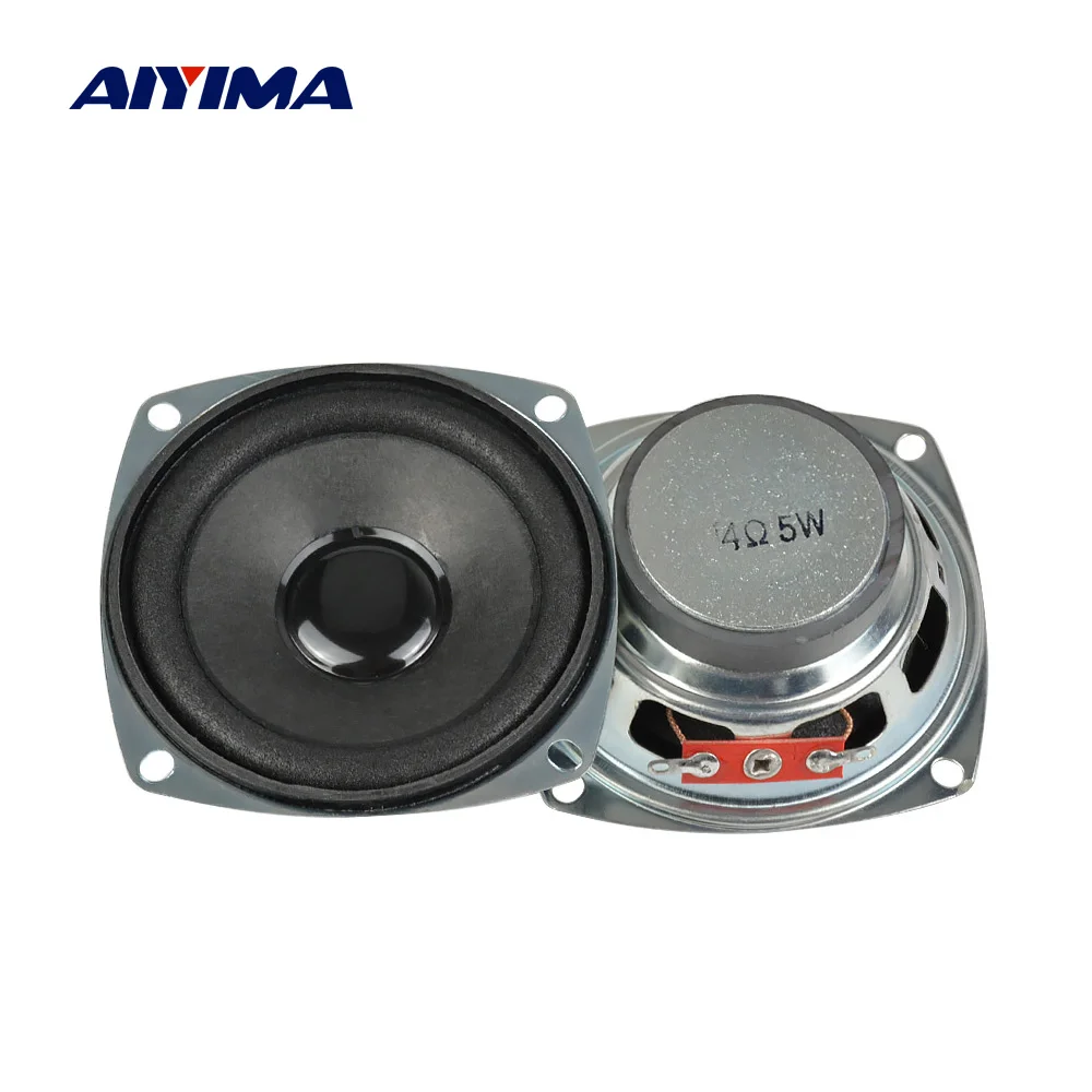 AIYIMA 2Pcs 3 Inch Audio Full Range Speaker 4 Ohm 5W Loudspeaker DIY Portable Bluettoth Multimedia Speaker Home Theater