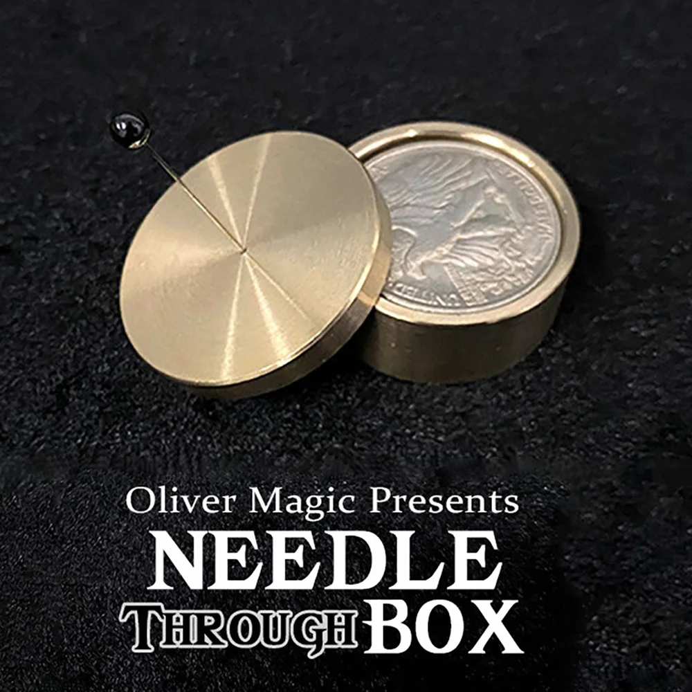 Needle Through Box Magic Tricks Coins Appearing Magician Close Up Street Illusions Gimmicks Mentalism Props Funny Kids Magia Toy