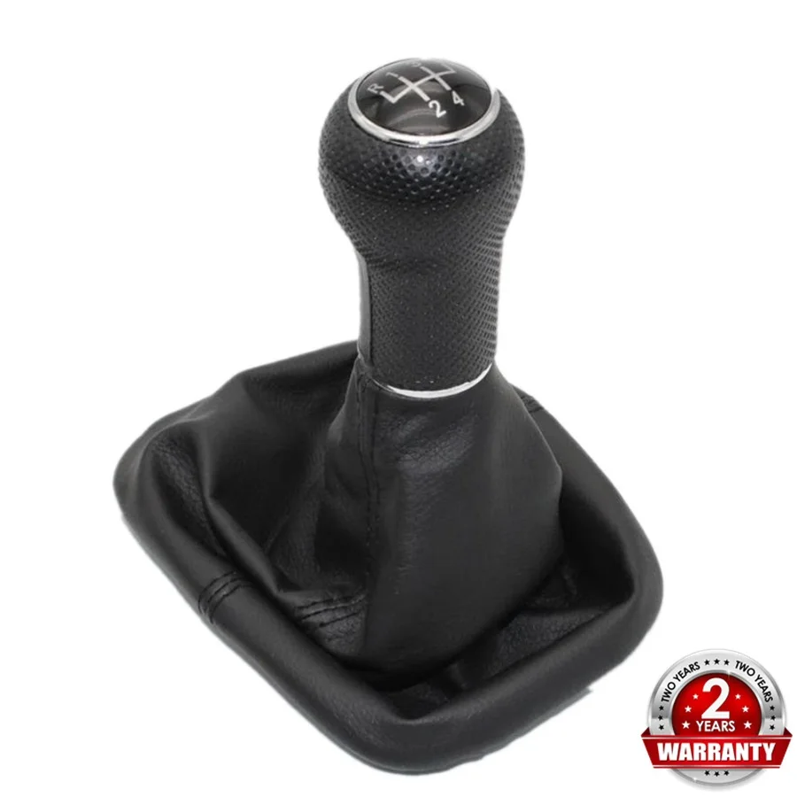 

New 5 Speed Car Gear Stick Shift Knob With Leather Boot For VW Golf 2 3 4 Cabrio Polo 6N Passat 35i Car-Styling